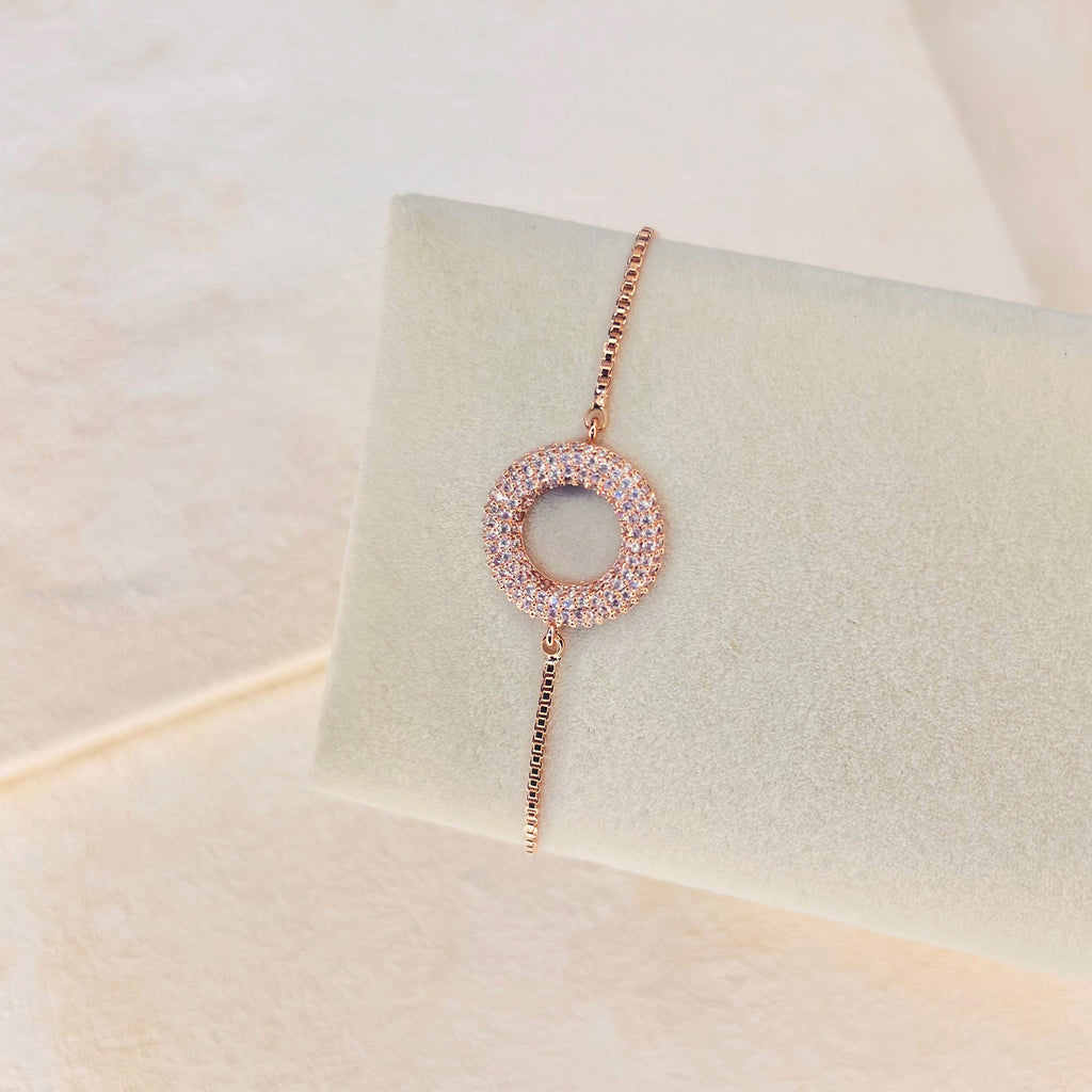 CIRCLE STACKING BRACELET - ROSE GOLD