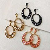DARCY EARRINGS - JET BLACK