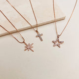 STAR PENDANT NECKLACE - ROSE GOLD