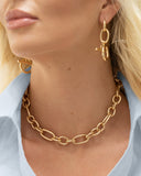 SASKIA CURB LINK NECKLACE - GOLD