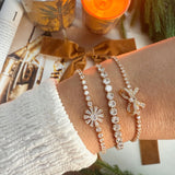 COCO FLOWER STACKING BRACELET - GOLD