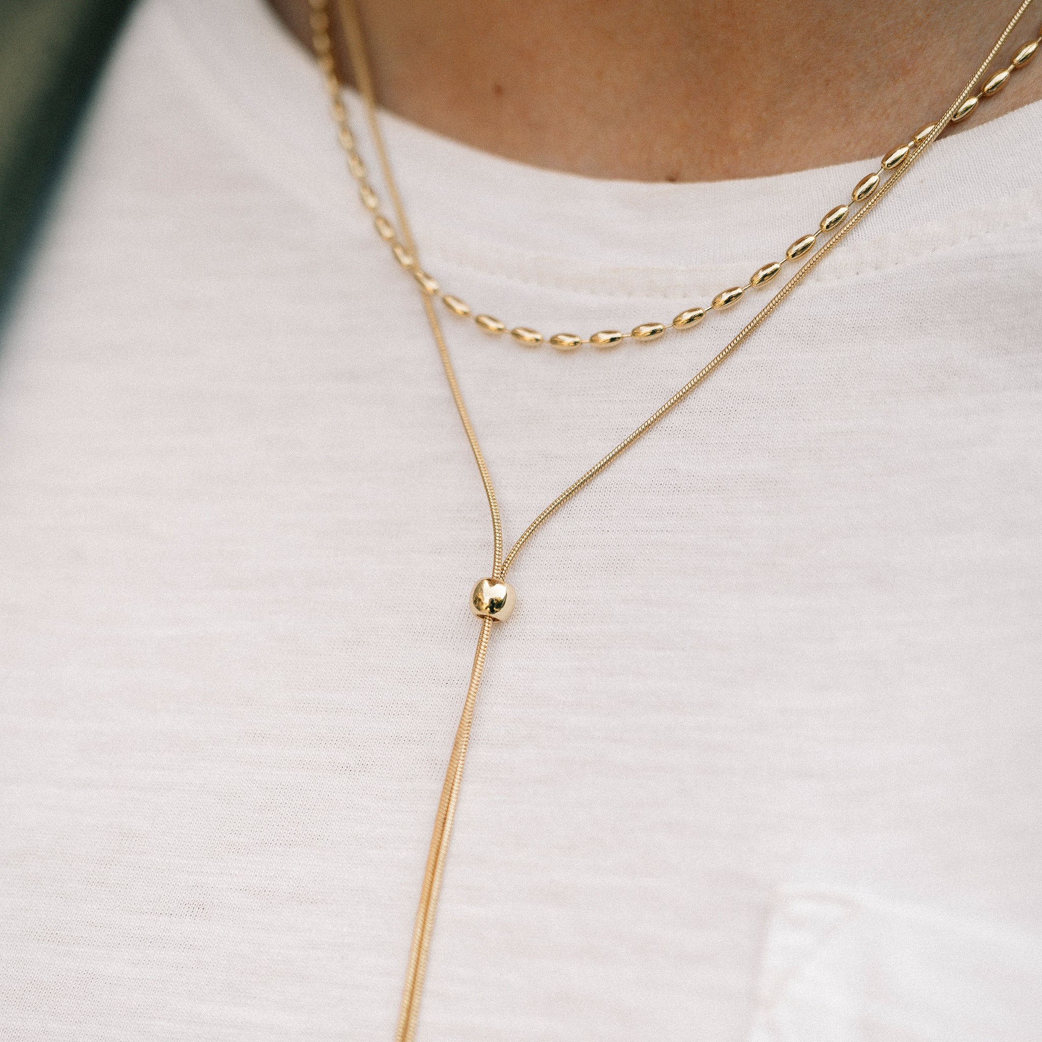 ANNIE ADJUSTABLE NECKLACE - GOLD