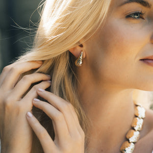 MARNI TEXTURED EARRINGS - GOLD