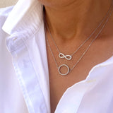 HALO PENDANT NECKLACE - SILVER