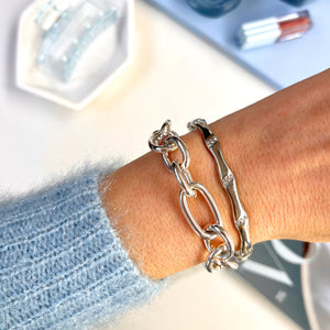 WAVE BANGLE- SILVER