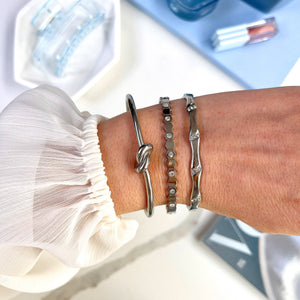WAVE BANGLE- SILVER