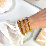 HEXAGON JEWEL BANGLE- GOLD