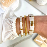 MAYA STRIPE BANGLE- GOLD