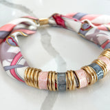 PINKO SCARF NECKLACE- BLUSH