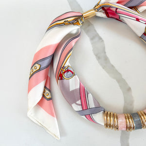 PINKO SCARF NECKLACE- BLUSH