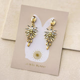 MIA LEAF EARRINGS - SILVER