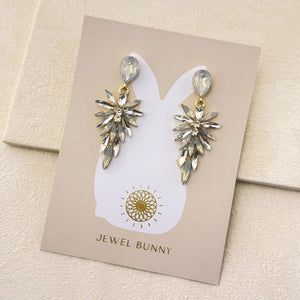 MIA LEAF EARRINGS - SILVER