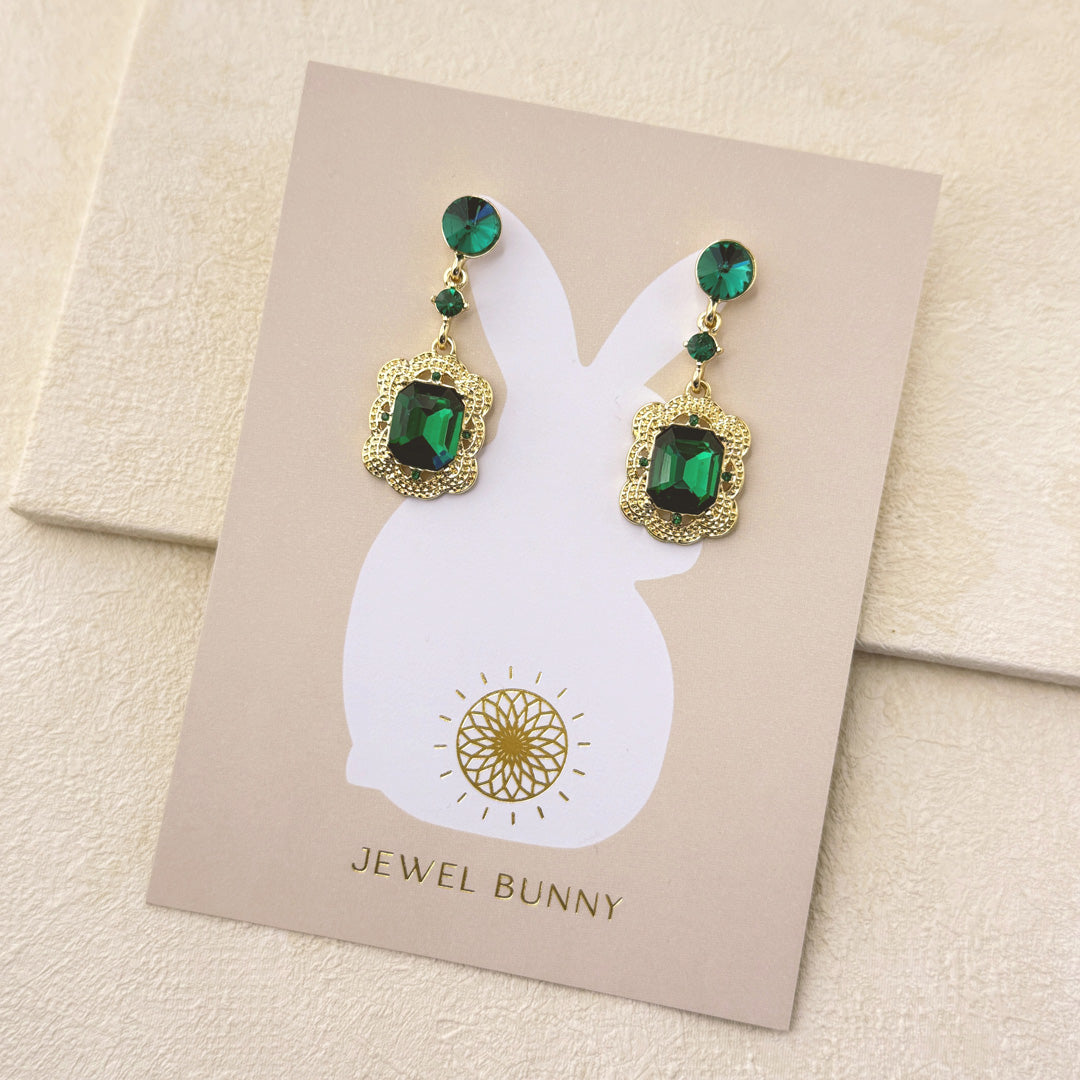 KATE EARRINGS - EMERALD