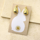 MARNI TEXTURED EARRINGS - GOLD