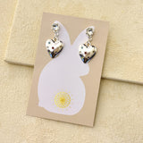 STELLA HEART EARRINGS- SILVER
