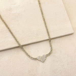 HEART CHOKER- GOLD