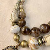 MENA DOUBLE LAYER NECKLACE- AQUA