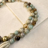 MENA DOUBLE LAYER NECKLACE- AQUA