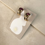 DECO HOOP EARRINGS - ROSE