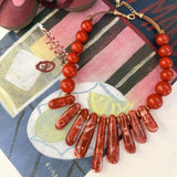 PETRA NECKLACE- BURNT ORANGE