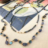 AZURIE NECKLACE & CHOKER SET - BLUE