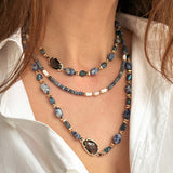 AZURIE NECKLACE & CHOKER SET - BLUE