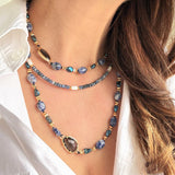 AZURIE NECKLACE & CHOKER SET - BLUE