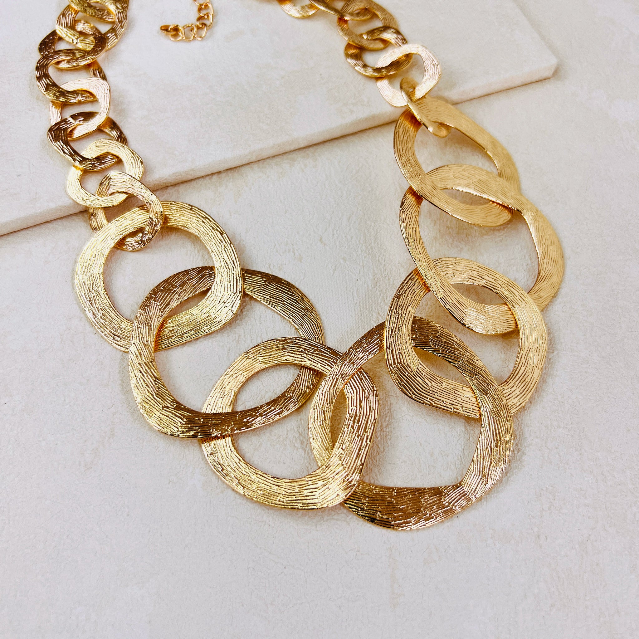 GEO HOOP NECKLACE