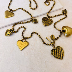 ANTIQUE HEART CHARM NECKLACE