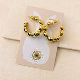 DOTTY HOOP EARRINGS - SILVER