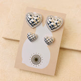 HETTIE HEART EARRING SET - GOLD