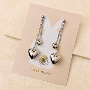 HEART WATERFALL EARRINGS - GOLD