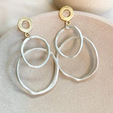 OLIVIA EARRINGS - SILVER & GOLD