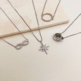 HALO PENDANT NECKLACE - SILVER