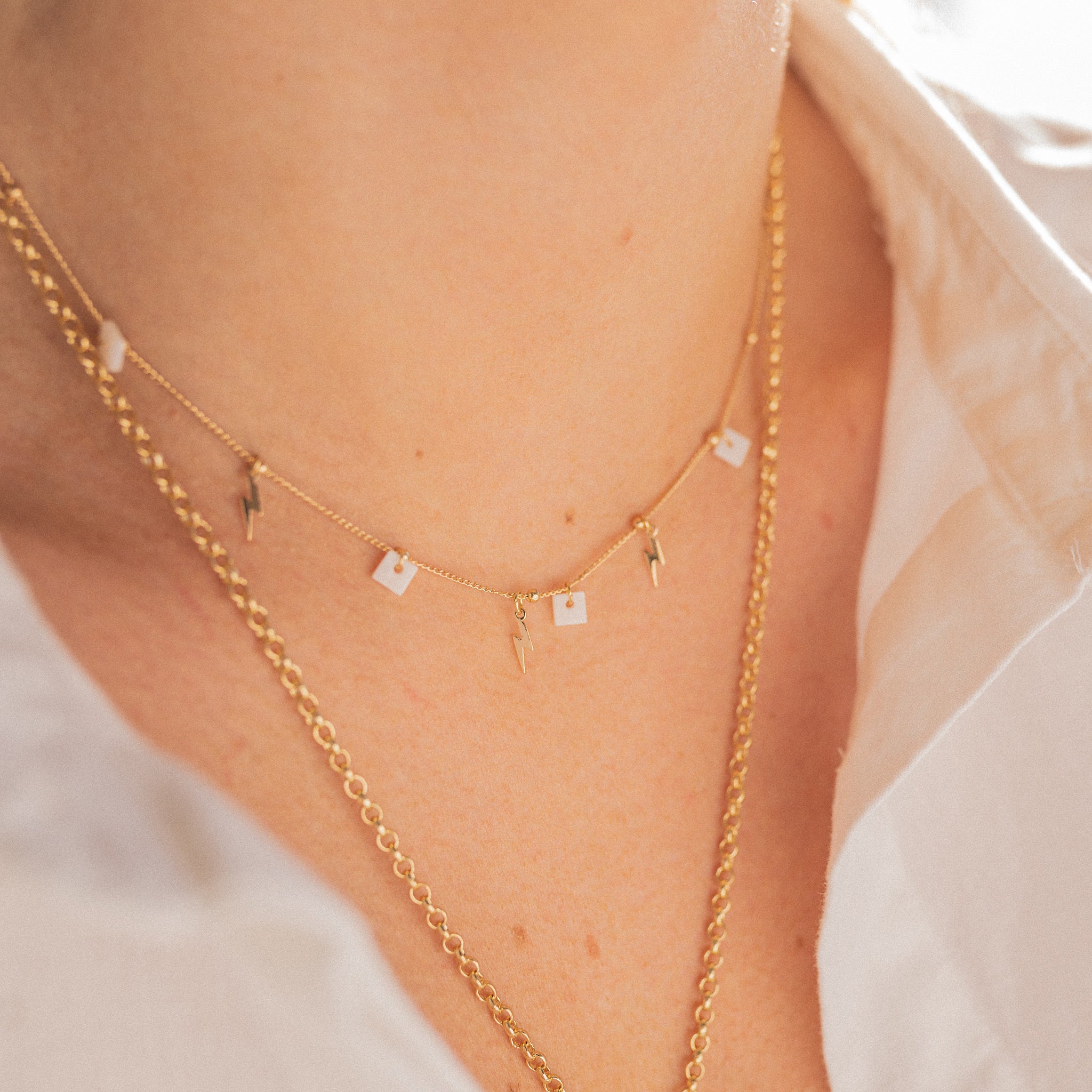 LIGHTENING BOLT NECKLACE - GOLD